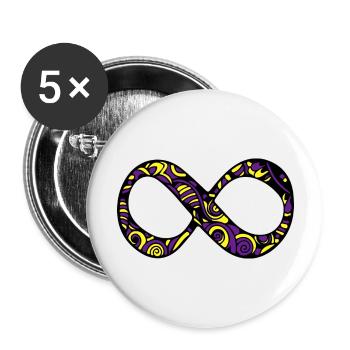 Love By The Sun Dream By The Moon Boho Gift - Buttons large 2.2''/56 mm (5-pack) - white - Front