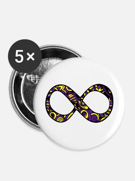 Love By The Sun Dream By The Moon Boho Gift - Buttons large 2.2''/56 mm (5-pack) - white