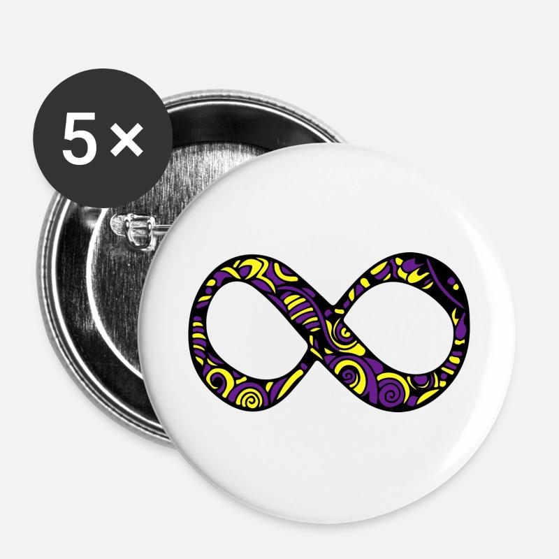 Love By The Sun Dream By The Moon Boho Gift - Buttons large 2.2''/56 mm (5-pack) - white