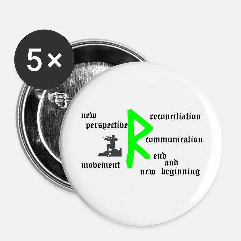 Runa "Raidho" - Buttons large 2.2''/56 mm (5-pack) - white
