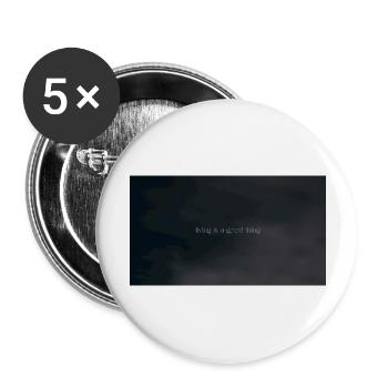 Living is a good thing - Buttons large 2.2''/56 mm (5-pack) - white - Front