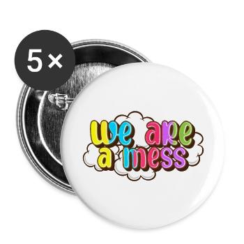Wir sind der Ruin - Buttons groß 56 mm (5er Pack) - Weiß - Vorne