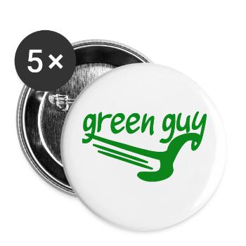 Vegan -Vegetarianism - Buttons large 2.2''/56 mm (5-pack) - white - Front