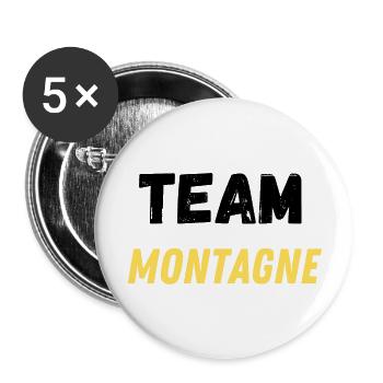 team montagne - Lot de 5 grands badges (56 mm) - blanc - Devant