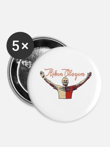 Mauro Icardi Aşkın olayım Retro style - Buttons/Badges stor, 56 mm (5-pack) - hvid