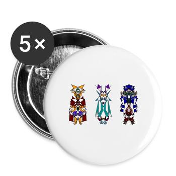 3-Kachinas - Lot de 5 grands badges (56 mm) - blanc - Devant