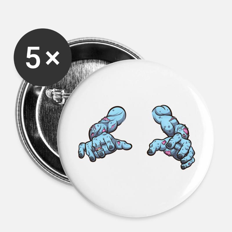 Zombie Arms - Buttons large 2.2''/56 mm (5-pack) - white