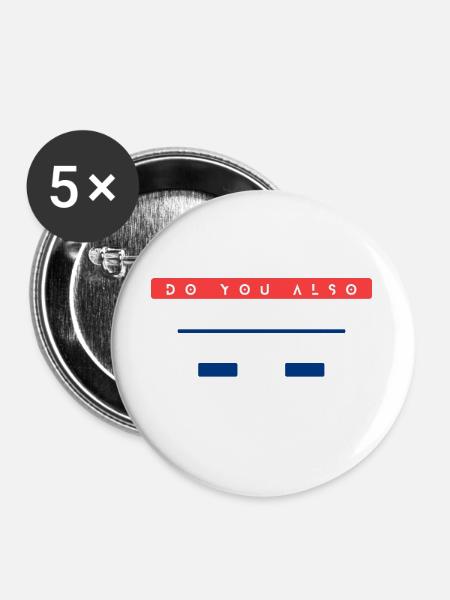 Die Wahl des Lebens und RPGs - Buttons groß 56 mm (5er Pack) - Weiß