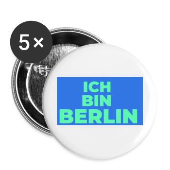 Ich bin Berlin - Buttons groß 56 mm (5er Pack) - Weiß - Vorne