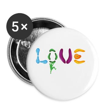 bouldering boulder rocks free climbing boulder love - Buttons large 2.2''/56 mm (5-pack) - white - Front