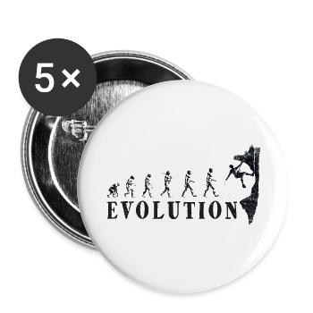 Evolution Klettern - Buttons groß 56 mm (5er Pack) - Weiß - Vorne