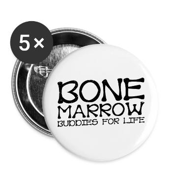 Copains de moelle osseuse pour la vie 10 - Lot de 5 grands badges (56 mm) - blanc - Devant