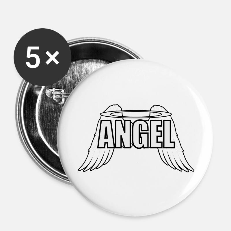 Angel - Buttons large 2.2''/56 mm (5-pack) - white