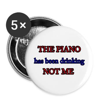 Klavier 05 - Buttons groß 56 mm (5er Pack) - Weiß - Vorne
