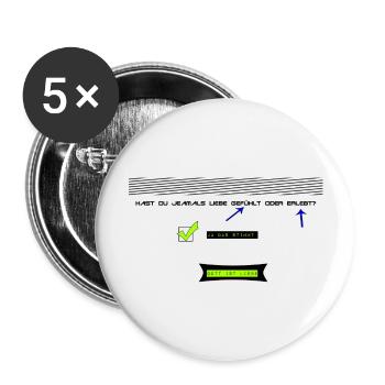 Love cannot be denied - Buttons large 2.2''/56 mm (5-pack) - white - Front
