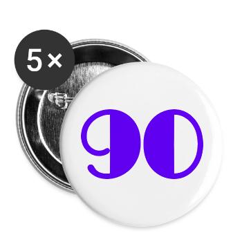 90. HAPPY BIRTHDAY. HAPPY BIRTHDAY - Buttons large 2.2''/56 mm (5-pack) - white - Front