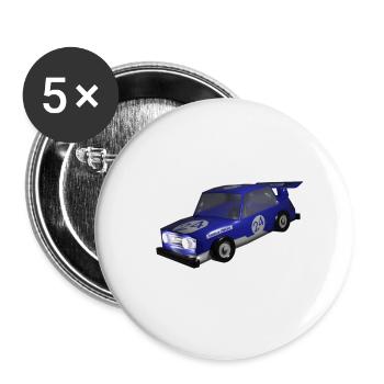Racing car - Buttons large 2.2''/56 mm (5-pack) - white - Front