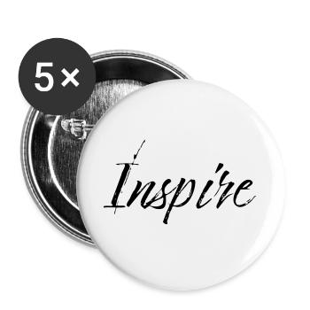 Inspire - Buttons large 2.2''/56 mm (5-pack) - white - Front