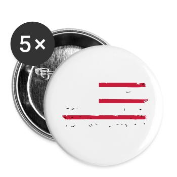 drapeau usa americain amerique us 11 4 M - Lot de 5 grands badges (56 mm) - blanc - Devant
