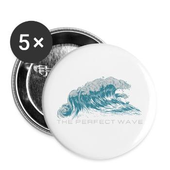 The perfect wave - Buttons groß 56 mm (5er Pack) - Weiß - Vorne