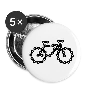 Bike - Buttons large 2.2''/56 mm (5-pack) - white - Front