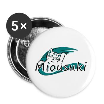 Miousuki couleur - Lot de 5 grands badges (56 mm) - blanc - Devant
