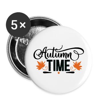Heure d’automne - Lot de 5 grands badges (56 mm) - blanc - Devant