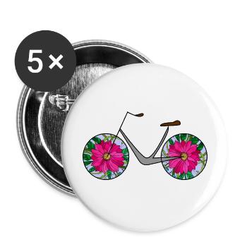 Bike - Buttons large 2.2''/56 mm (5-pack) - white - Front
