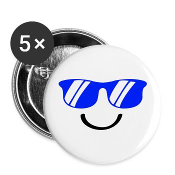 Smile - Buttons large 2.2''/56 mm (5-pack) - white - Front