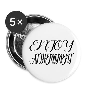 LE MOMENT - Lot de 5 grands badges (56 mm) - blanc - Devant