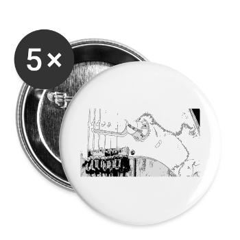 Elektrogitarre - Buttons groß 56 mm (5er Pack) - Weiß - Vorne