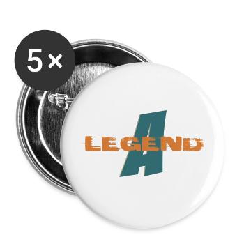 A Legend, Champion's Chronicle - Buttons groß 56 mm (5er Pack) - Weiß - Vorne