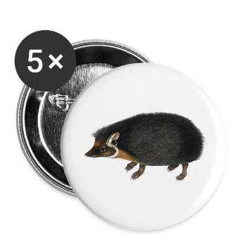 hedgehog - Buttons large 2.2''/56 mm (5-pack) - white - Front