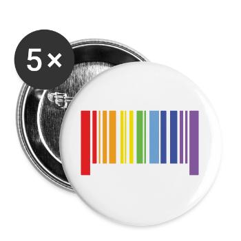 Mois de la fierté LGBT - Je suis né de cette façon - Lot de 5 grands badges (56 mm) - blanc - Devant