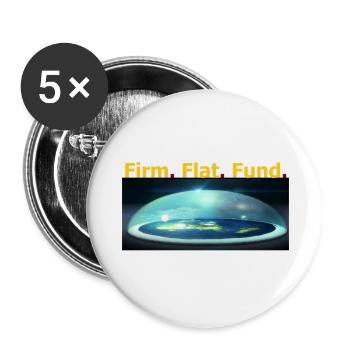 Firm.Flat.Fund. - Buttons groß 56 mm (5er Pack) - Weiß - Vorne