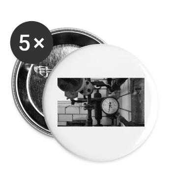 Urbex Photography | Pipes into the past - Buttons large 2.2''/56 mm (5-pack) - white - Front