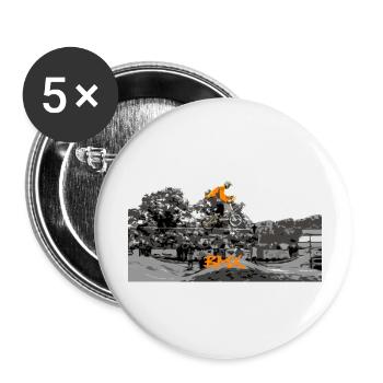 bmx - Lot de 5 grands badges (56 mm) - blanc - Devant