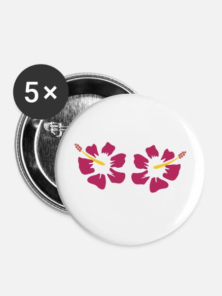 Muttertags Geschenk Mutter Muttertag Geschenkidee - Buttons groß 56 mm (5er Pack) - Weiß