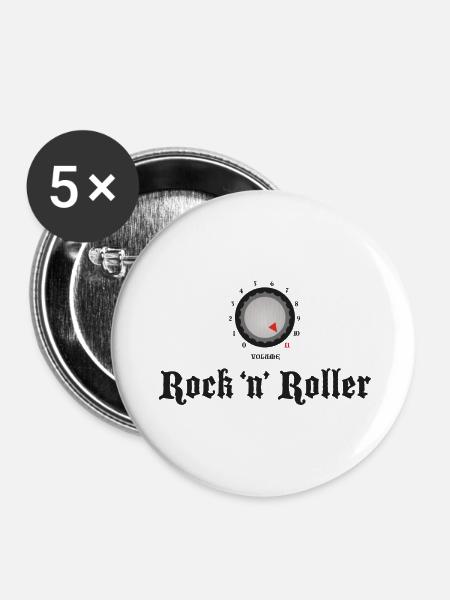 Drehen Sie es auf 11! - Buttons groß 56 mm (5er Pack) - Weiß