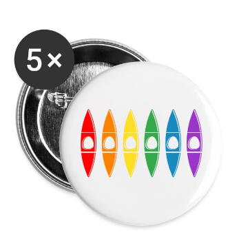 Kayak Ice Canoe Ice Paddle Canoe "River is Calling" - Buttons large 2.2''/56 mm (5-pack) - white - Front