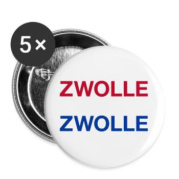 ZWOLLE Pays-Bas Drapeau des Pays-Bas - Lot de 5 grands badges (56 mm) - blanc - Devant