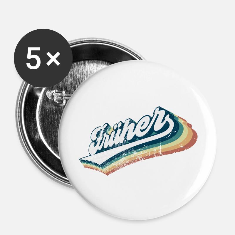 Everything used to be funkier (from-before-edition) - Buttons large 2.2''/56 mm (5-pack) - white
