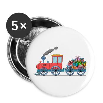 Children's train railway with trailer - Buttons large 2.2''/56 mm (5-pack) - white - Front