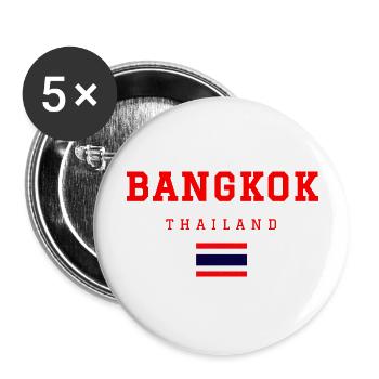 Bangkok, Thailand - Buttons large 2.2''/56 mm (5-pack) - white - Front