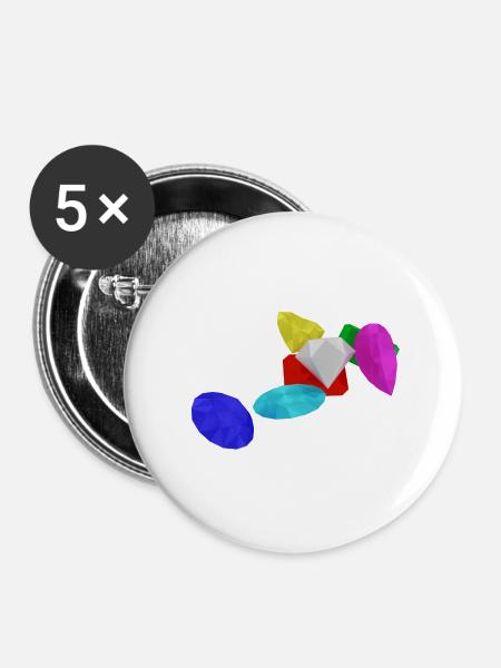 Gems - Buttons large 2.2''/56 mm (5-pack) - white