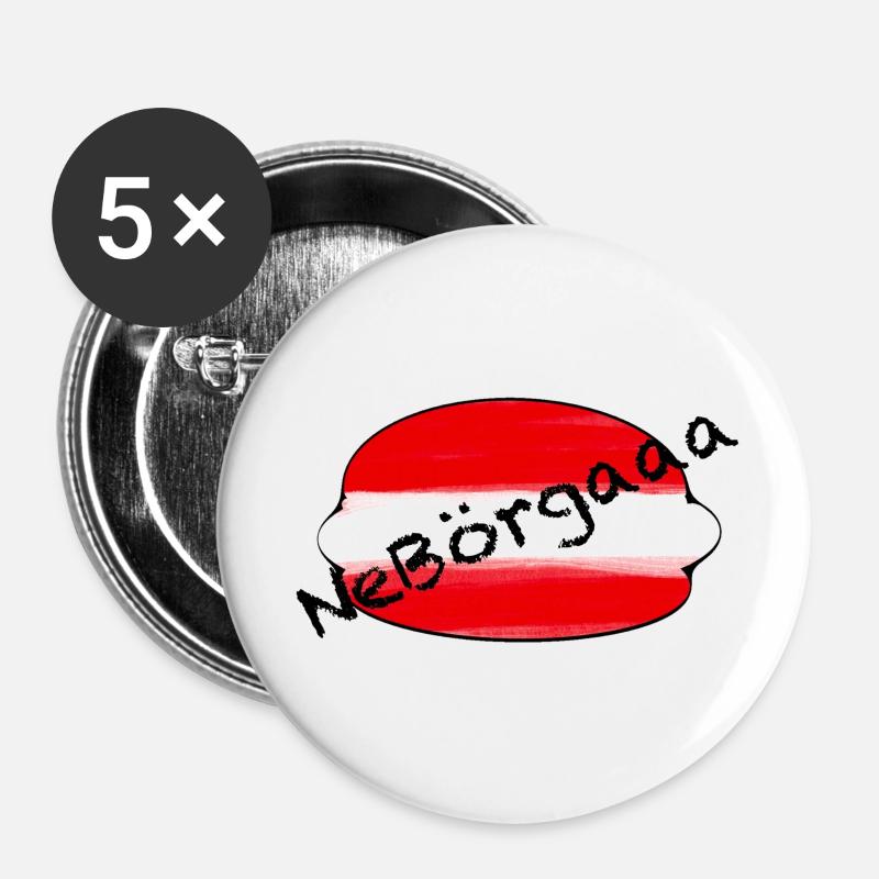 Nebörgaaaa - Buttons large 2.2''/56 mm (5-pack) - white