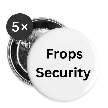 Frops Security - Buttons groß 56 mm (5er Pack) - Weiß - Vorne