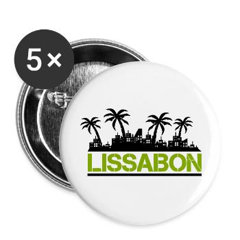 lissabon - Buttons groß 56 mm (5er Pack) - Weiß - Vorne