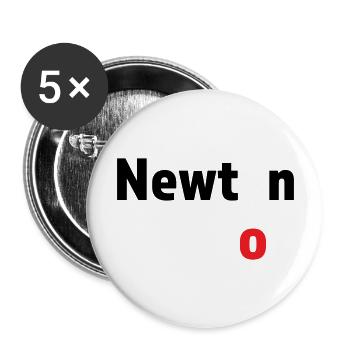 Newton - Wissenschaft - Buttons groß 56 mm (5er Pack) - Weiß - Vorne
