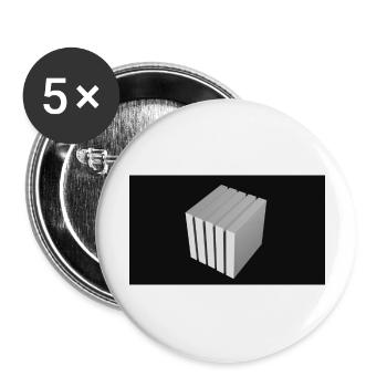 Würfel - Buttons groß 56 mm (5er Pack) - Weiß - Vorne